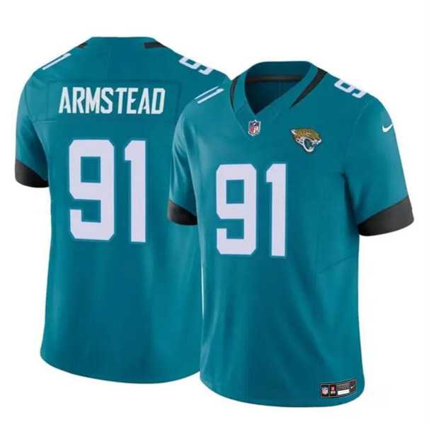 Men & Women & Youth Jacksonville Jaguars #91 Arik Armstead Teal 2024 F.U.S.E Vapor Untouchable Limited Football Stitched Jersey->jacksonville jaguars->NFL Jersey
